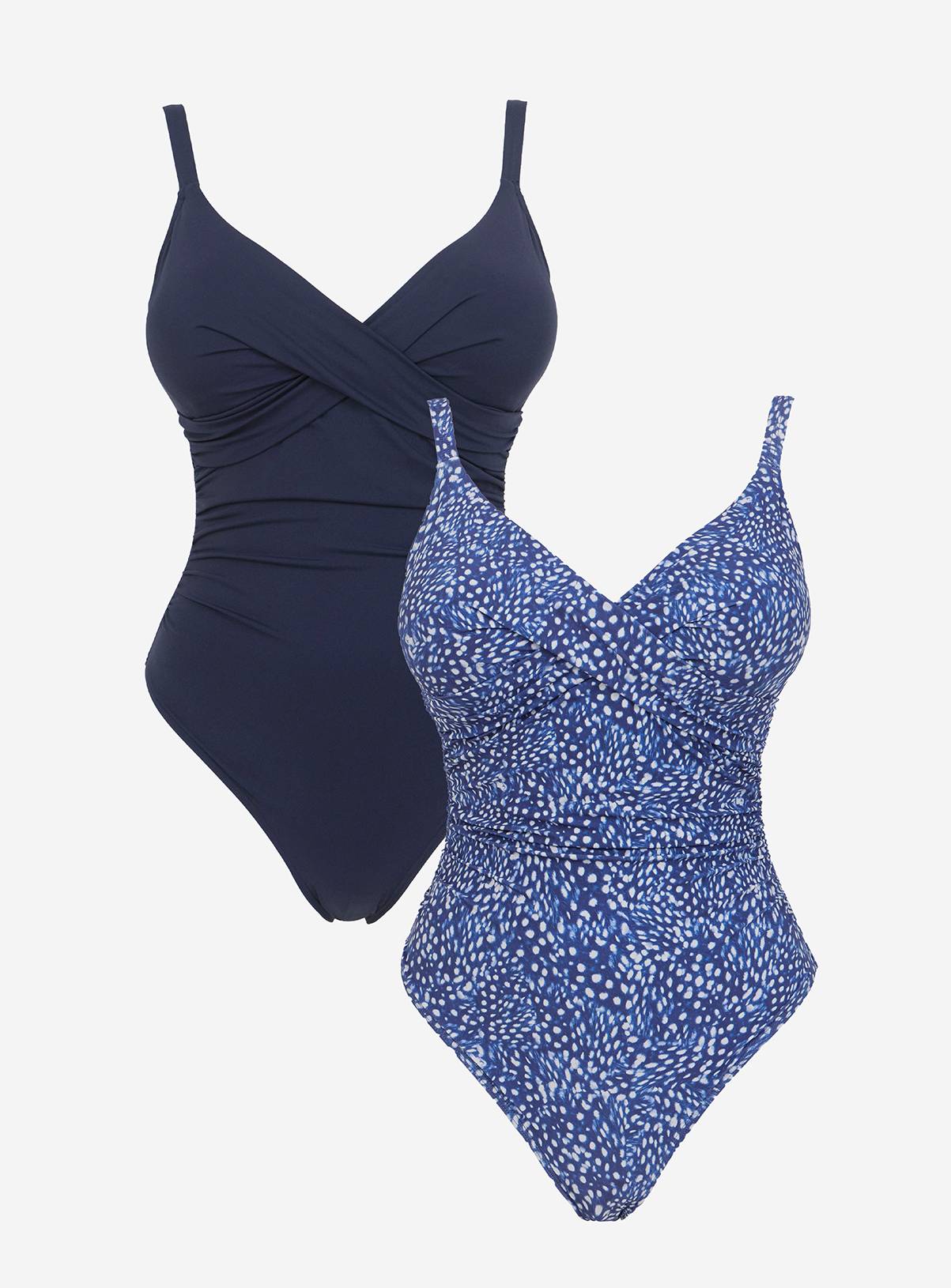 SIMPLY BE Magisculpt Tummy Control Plunge Swimsuits 2 Pack 24 - Image 5
